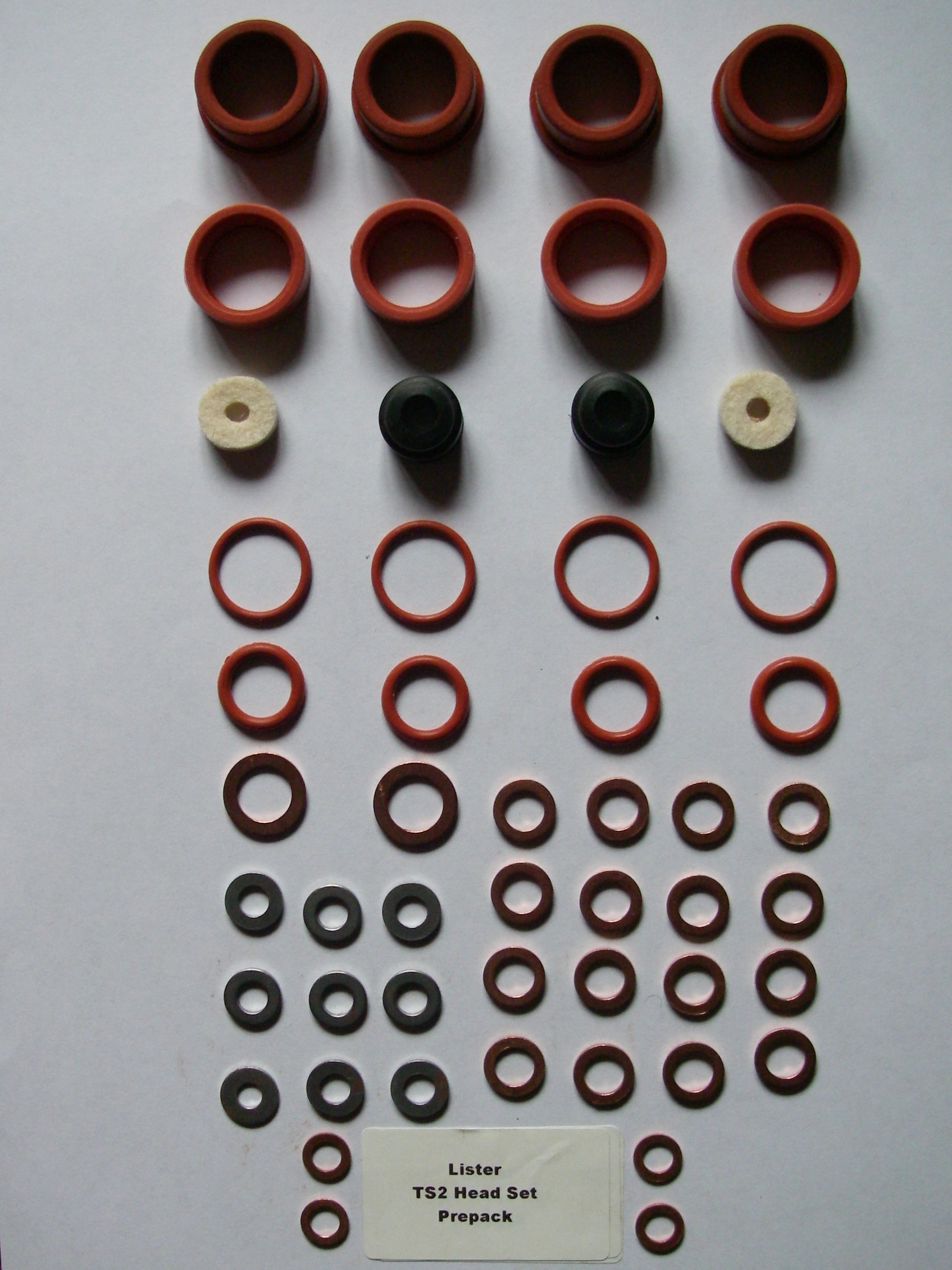 <b>Compatible with the Lister TS2 Engine Gasket Head Set  - Prepack</b>